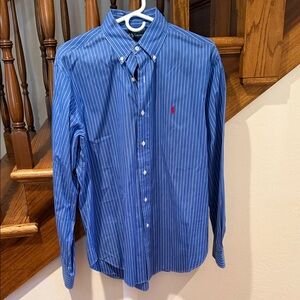 Polo Ralph Lauren Blue and White Striped Shirt